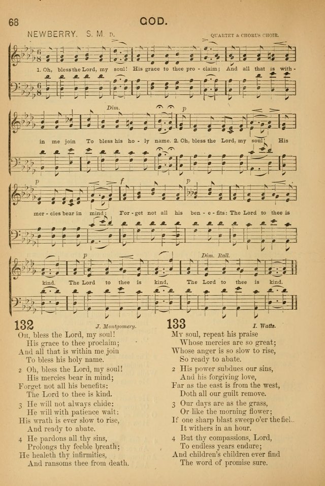 Worship in Song: a selection of hymns and tunes for the Service of the Sanctuary  page 68