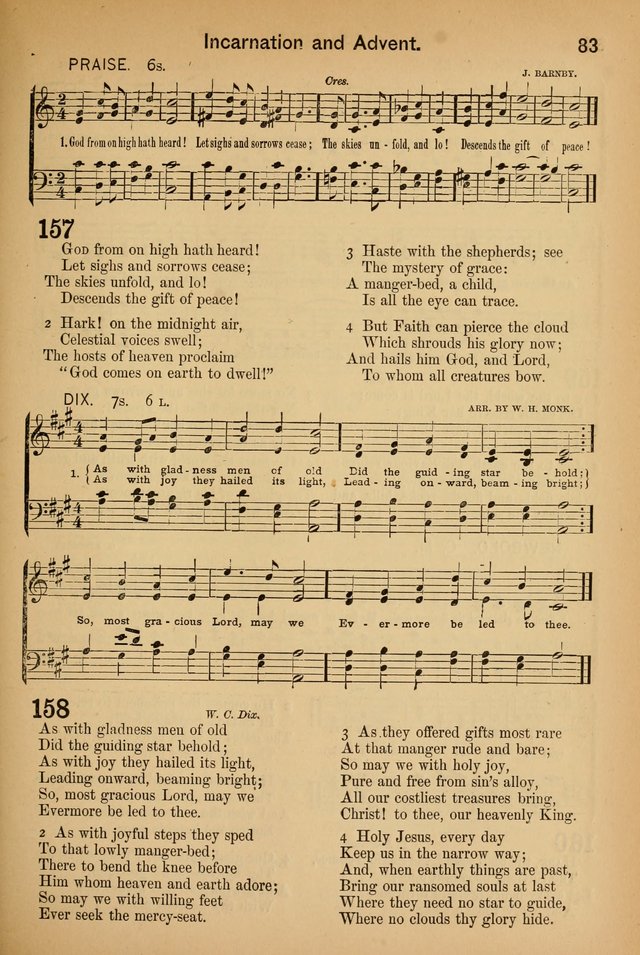 Worship in Song: a selection of hymns and tunes for the Service of the Sanctuary  page 83