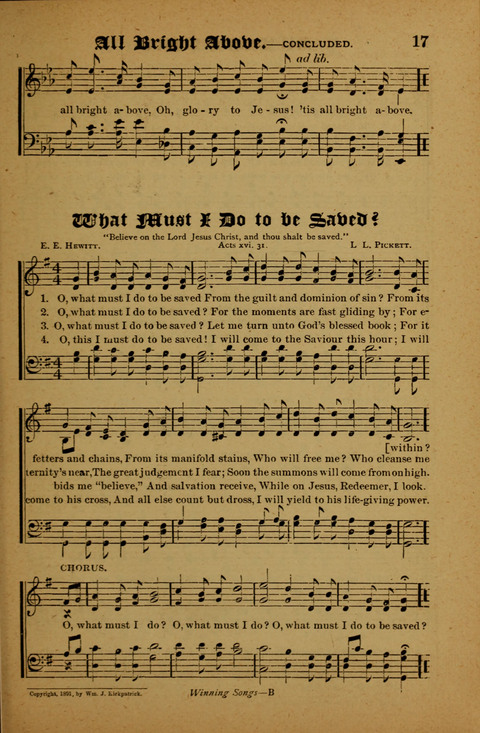 Winning Songs: for use in meetings for Christian worship or work page 17