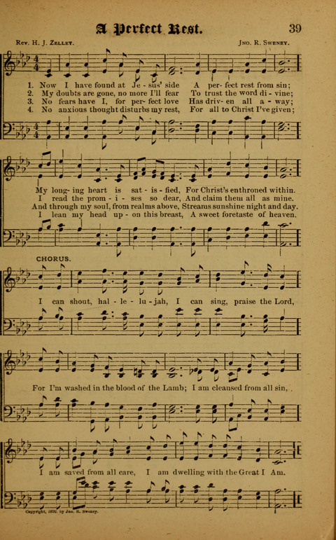 Winning Songs: for use in meetings for Christian worship or work page 39