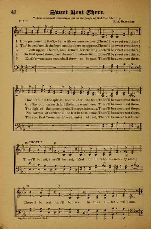Winning Songs: for use in meetings for Christian worship or work page 40