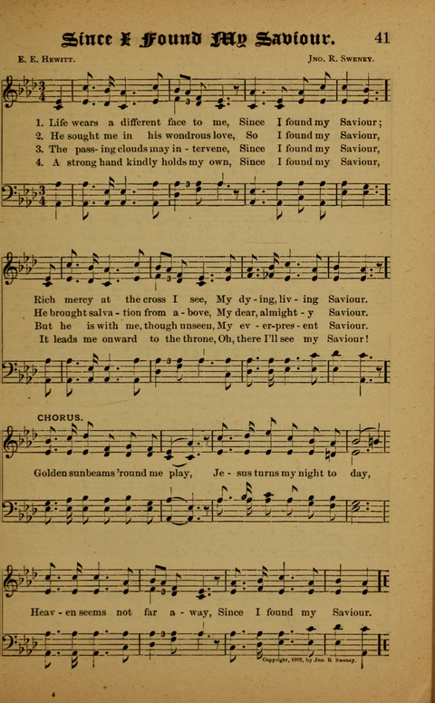 Winning Songs: for use in meetings for Christian worship or work page 41