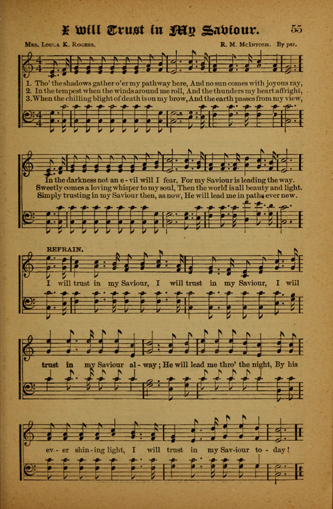 Winning Songs: for use in meetings for Christian worship or work page 55