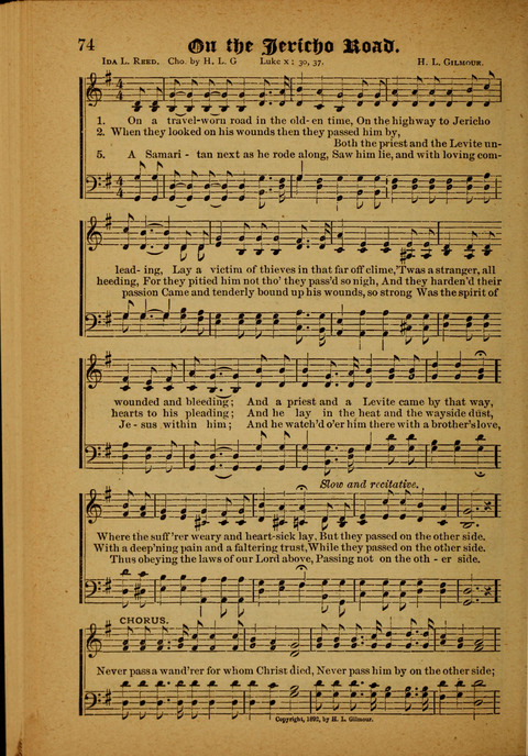 Winning Songs: for use in meetings for Christian worship or work page 74