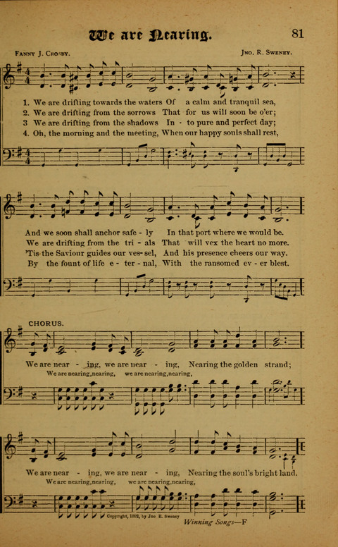 Winning Songs: for use in meetings for Christian worship or work page 81
