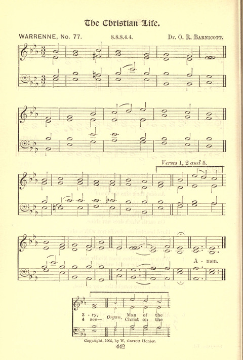 Worship Song: with accompanying tunes page 442