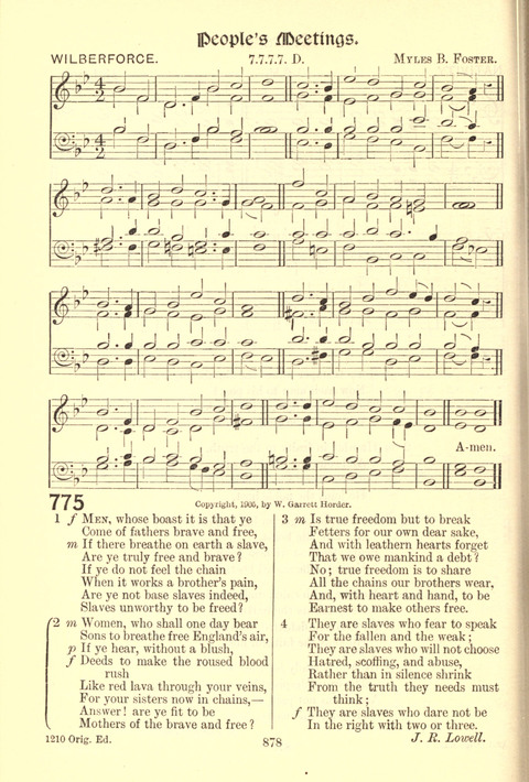 Worship Song: with accompanying tunes page 878