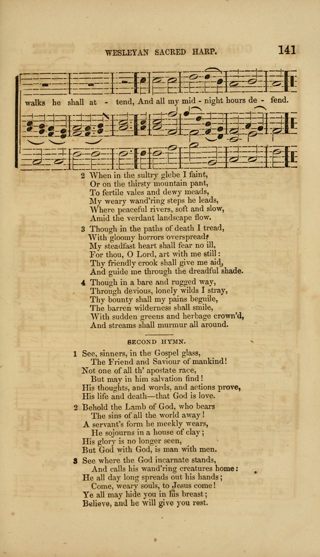 The Wesleyan Sacred Harp: a collection of choice tunes and hymns for prayer class, and camp meetings, choirs, and congregational singing page 146