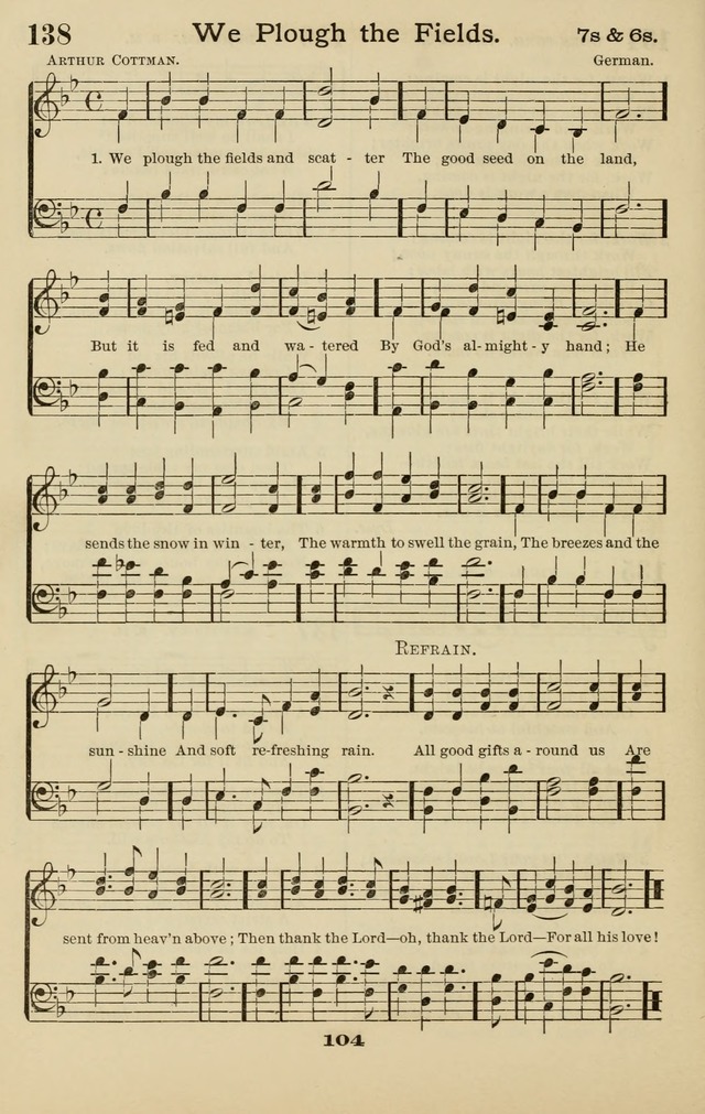 Westminster Sabbath School Hymnal, a collection of hymns and tunes for use in sabbath-schools and social meetings page 105