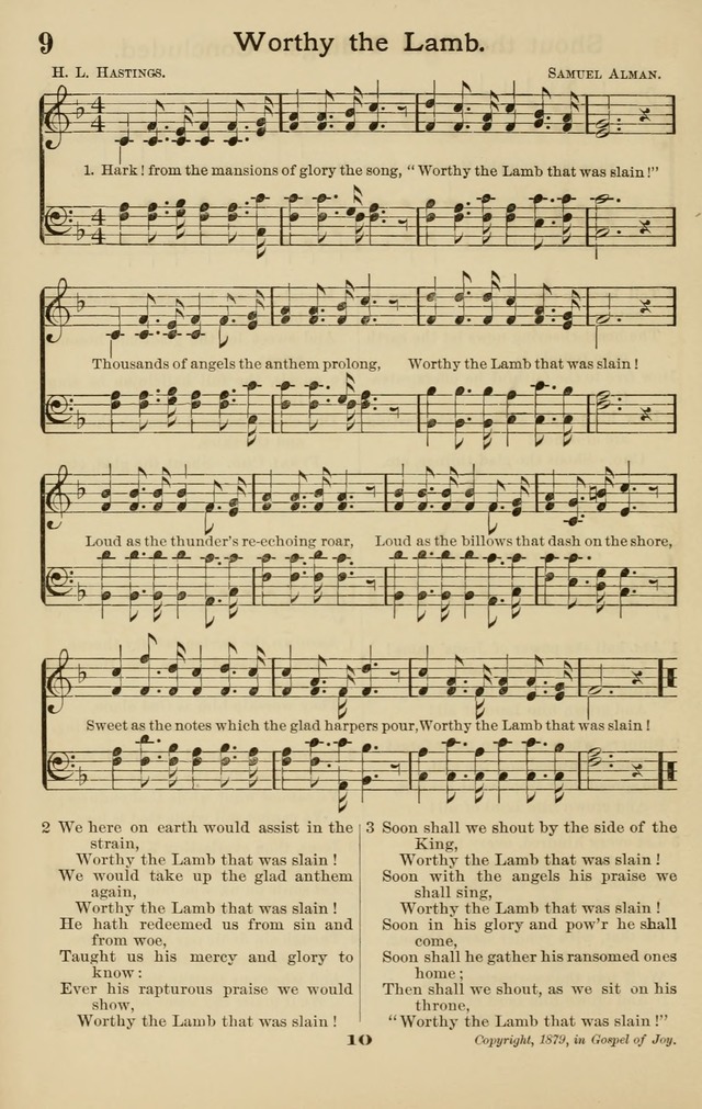 Westminster Sabbath School Hymnal, a collection of hymns and tunes for use in sabbath-schools and social meetings page 11