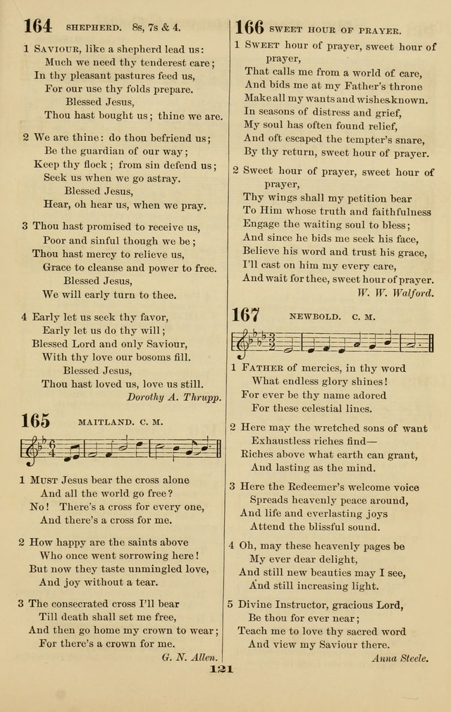 Westminster Sabbath School Hymnal, a collection of hymns and tunes for use in sabbath-schools and social meetings page 122