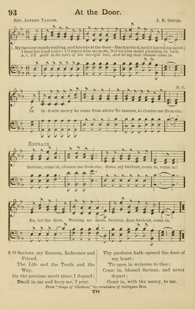 Westminster Sabbath School Hymnal, a collection of hymns and tunes for use in sabbath-schools and social meetings page 71