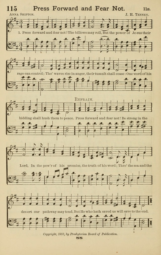 Westminster Sabbath School Hymnal, a collection of hymns and tunes for use in sabbath-schools and social meetings page 89