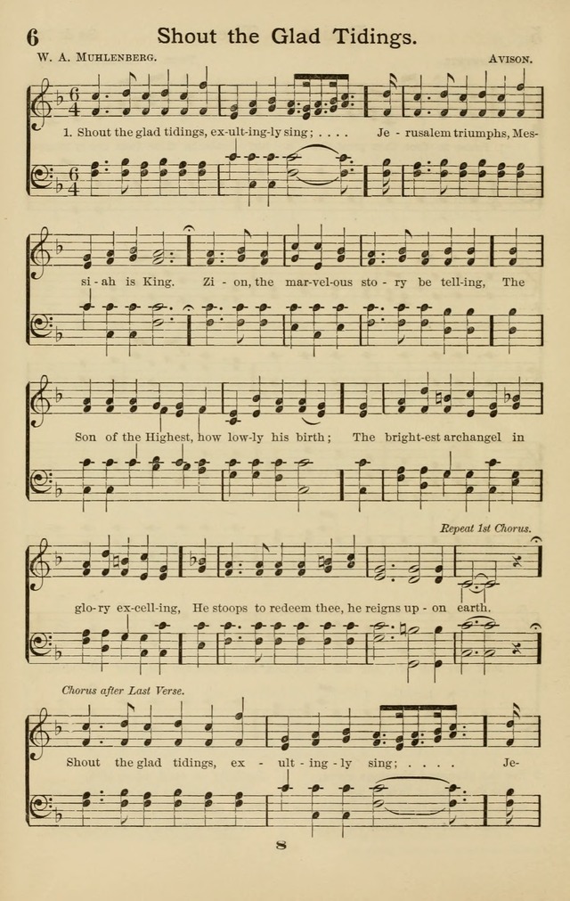 Westminster Sabbath School Hymnal, a collection of hymns and tunes for use in sabbath-schools and social meetings page 9
