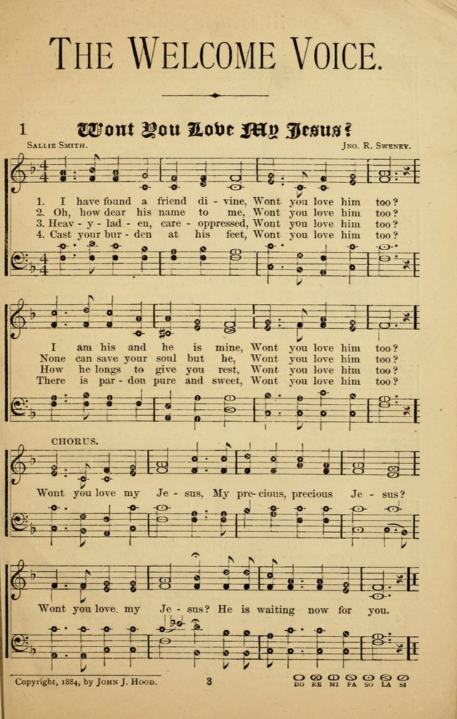 The Welcome Voice: a collection of gospel hymns and songs page 3