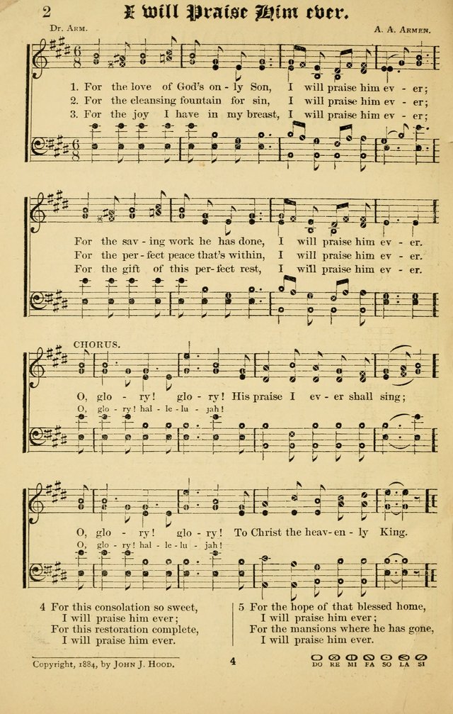 The Welcome Voice: a collection of gospel hymns and songs page 4