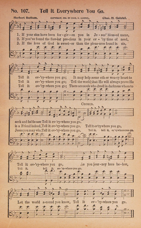 World Wide Revival Songs: for the Church, Sunday School and Evangelistic Meetings page 107