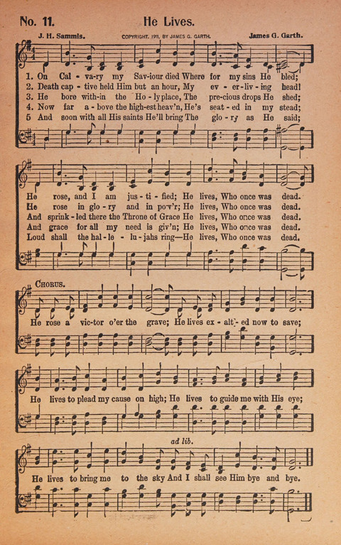 World Wide Revival Songs: for the Church, Sunday School and Evangelistic Meetings page 11