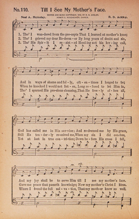 World Wide Revival Songs: for the Church, Sunday School and Evangelistic Meetings page 110