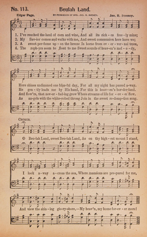 World Wide Revival Songs: for the Church, Sunday School and Evangelistic Meetings page 113