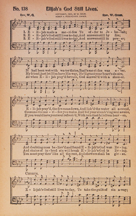 World Wide Revival Songs: for the Church, Sunday School and Evangelistic Meetings page 138