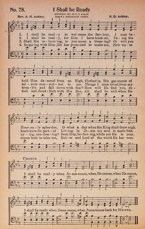 World Wide Revival Songs: for the Church, Sunday School and Evangelistic Meetings page 78