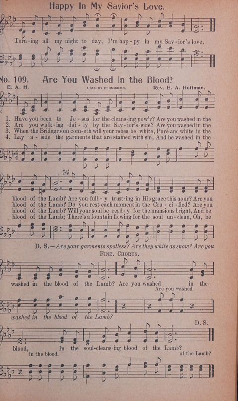 World Wide Revival Songs No. 2: for the Church, Sunday school and Evangelistic Campains page 109