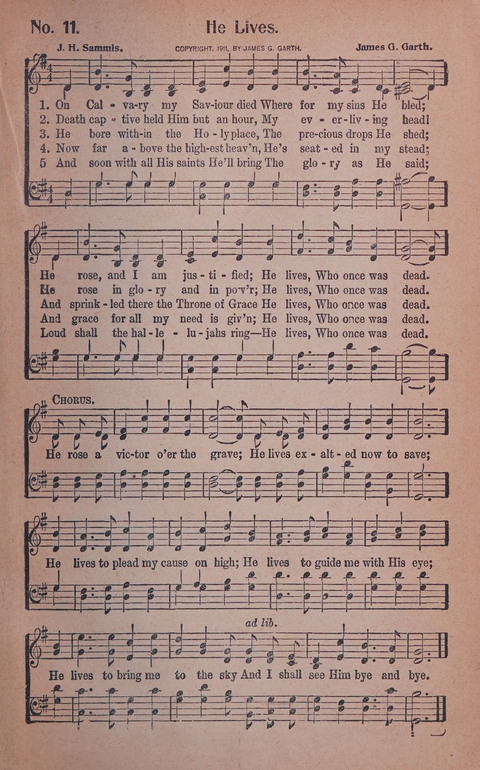 World Wide Revival Songs No. 2: for the Church, Sunday school and Evangelistic Campains page 11