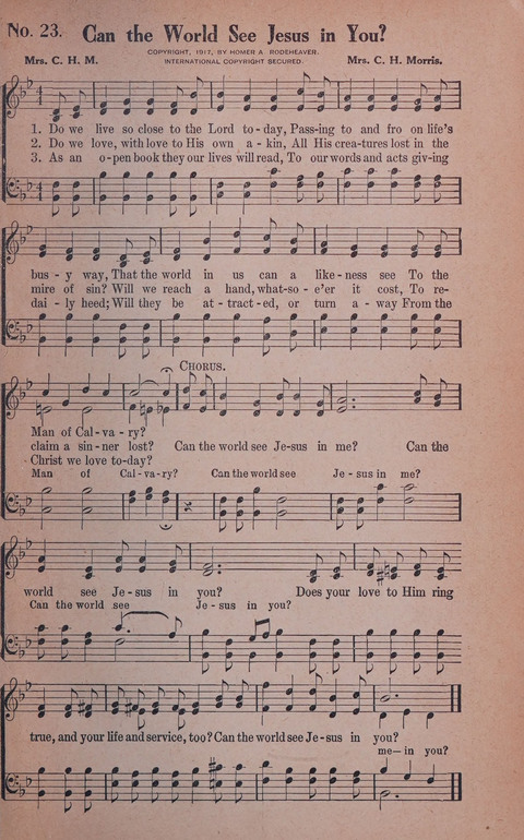 World Wide Revival Songs No. 2: for the Church, Sunday school and Evangelistic Campains page 23