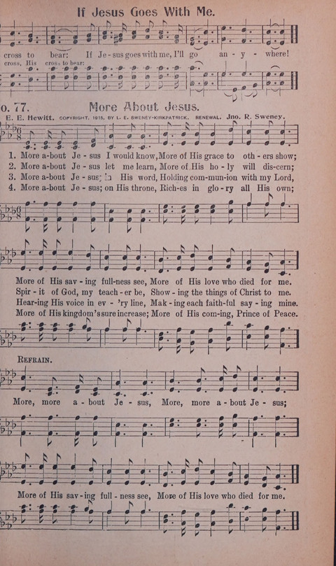 World Wide Revival Songs No. 2: for the Church, Sunday school and Evangelistic Campains page 77
