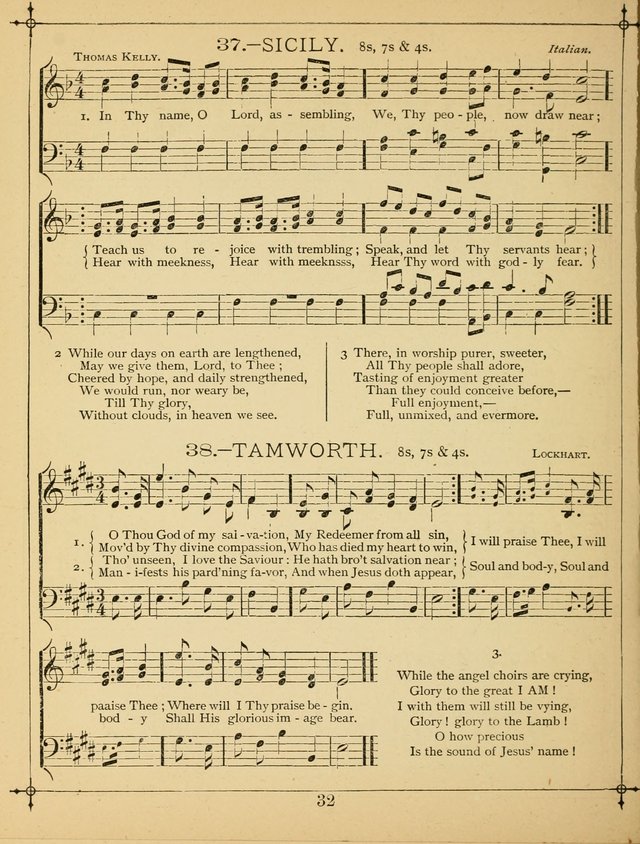 The Wreath of Gems: or strictly favorite songs and tunes for the Sunday School, and for general use in public and social worship page 32