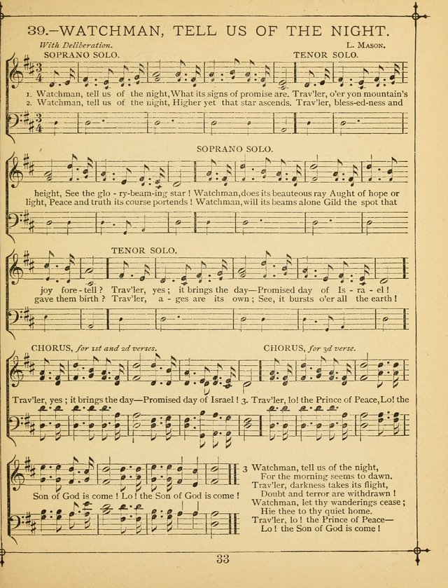 The Wreath of Gems: or strictly favorite songs and tunes for the Sunday School, and for general use in public and social worship page 33