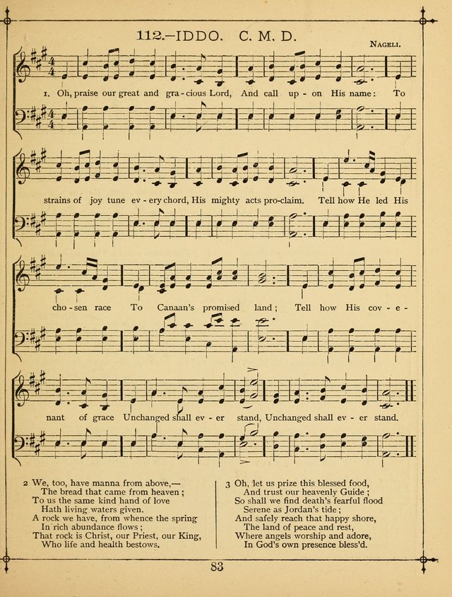 The Wreath of Gems: or strictly favorite songs and tunes for the Sunday School, and for general use in public and social worship page 83