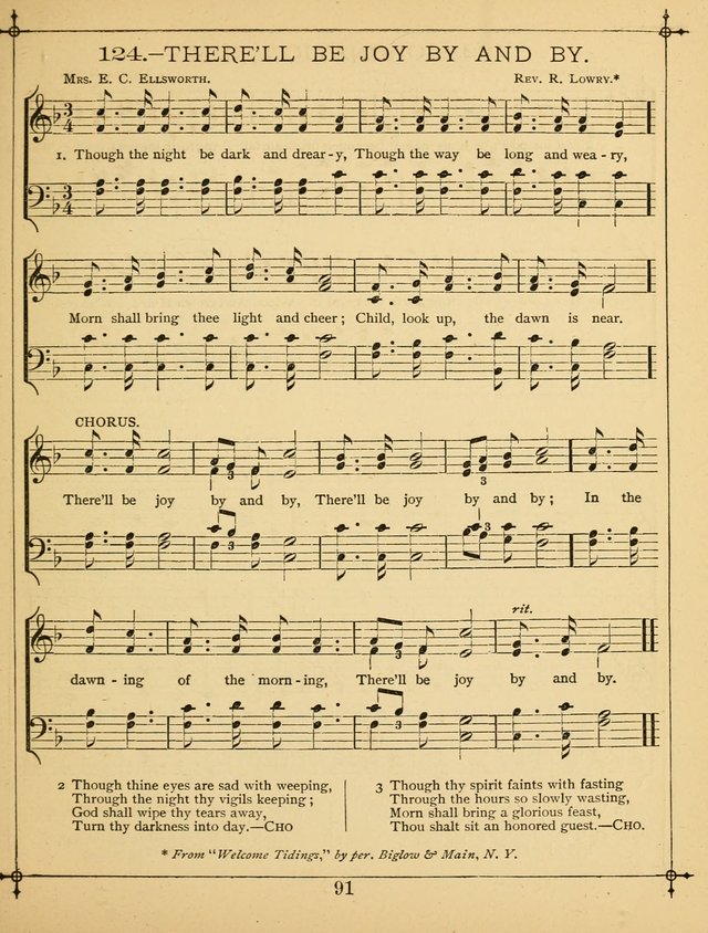 The Wreath of Gems: or strictly favorite songs and tunes for the Sunday School, and for general use in public and social worship page 91
