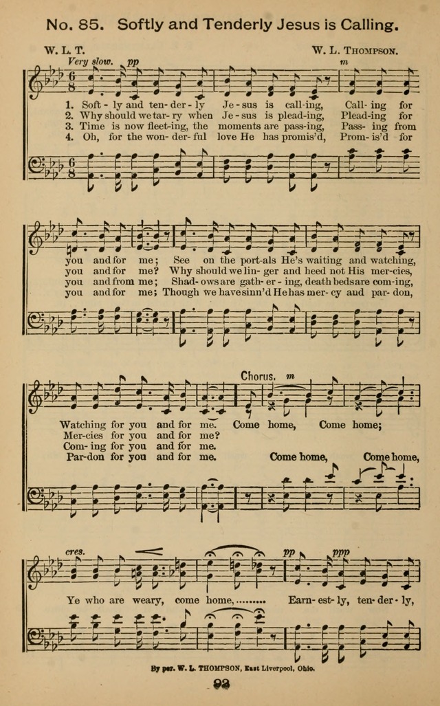 Windows of Heaven: hymns new and old for the church, sunday school and home (New ed.) page 92