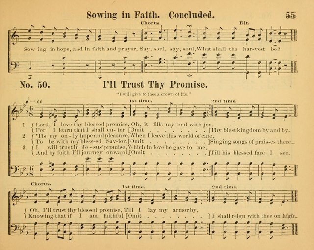 The Way of Life: for the Sunday-school. a valuable collection of songs both new and standard, carefully selected and arranged for this work page 55