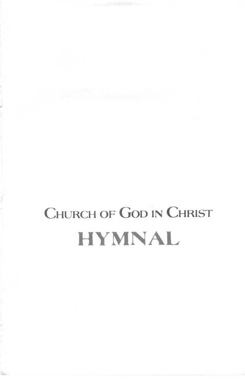 Yes, Lord!: Church of God in Christ hymnal page i