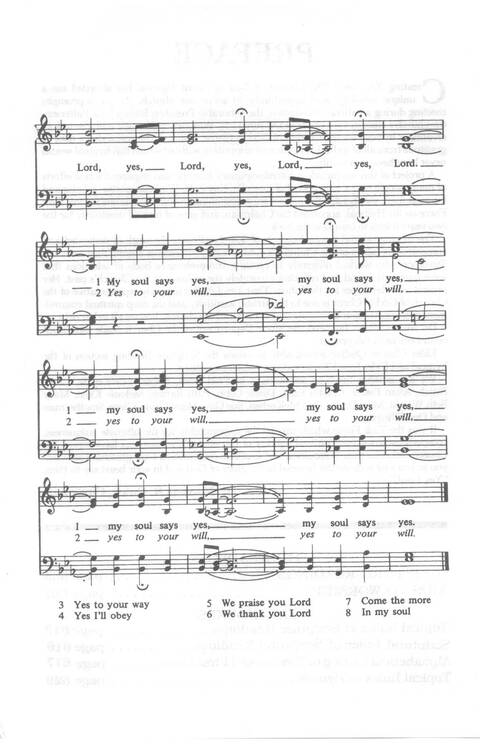 Yes, Lord!: Church of God in Christ hymnal page vii