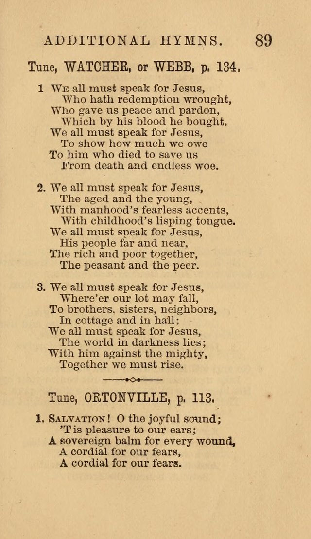 The Y. M. Christian Association Hymn-Book, with Tunes. page 89