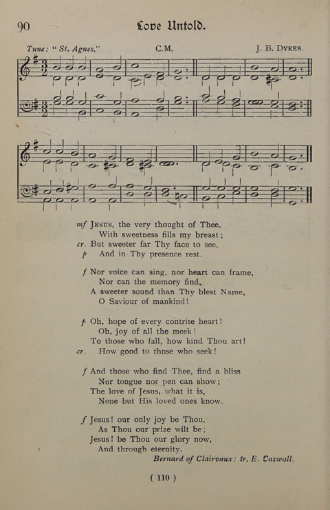 The Y.M.C.A. Hymnal: specially compiled for the use of men page 110