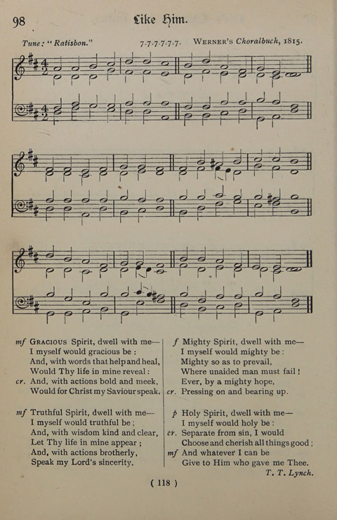 The Y.M.C.A. Hymnal: specially compiled for the use of men page 118