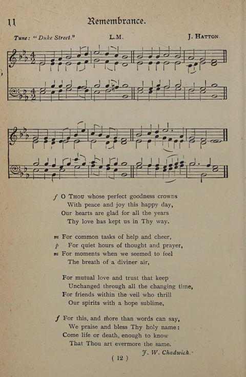 The Y.M.C.A. Hymnal: specially compiled for the use of men page 12