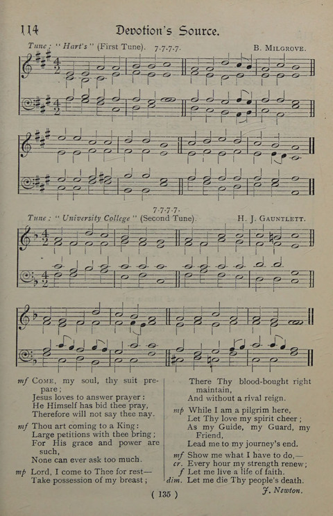 The Y.M.C.A. Hymnal: specially compiled for the use of men page 135