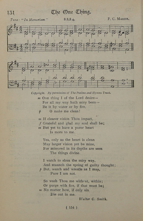 The Y.M.C.A. Hymnal: specially compiled for the use of men page 154