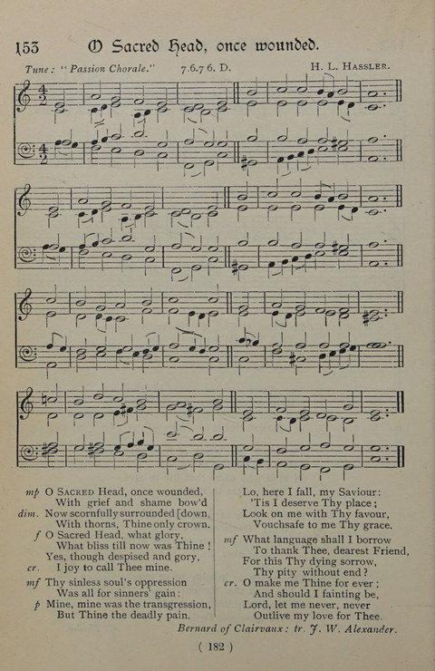 The Y.M.C.A. Hymnal: specially compiled for the use of men page 182