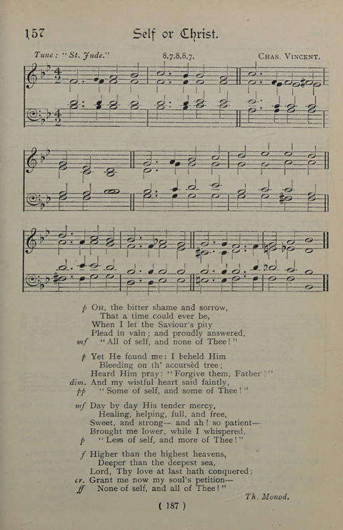 The Y.M.C.A. Hymnal: specially compiled for the use of men page 187