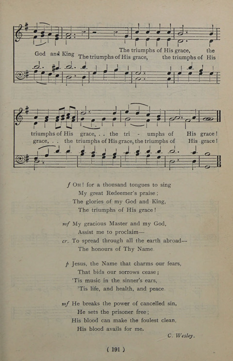 The Y.M.C.A. Hymnal: specially compiled for the use of men page 191