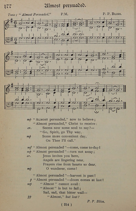 The Y.M.C.A. Hymnal: specially compiled for the use of men page 214