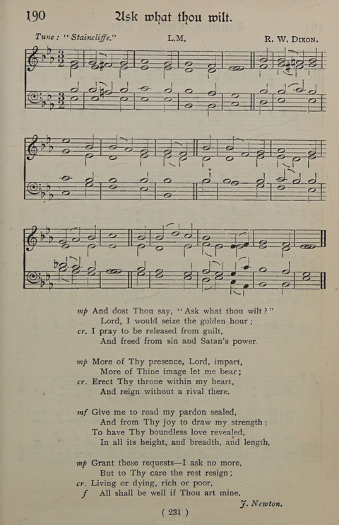The Y.M.C.A. Hymnal: specially compiled for the use of men page 231