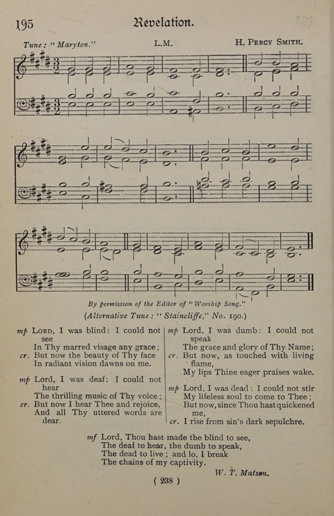 The Y.M.C.A. Hymnal: specially compiled for the use of men page 238